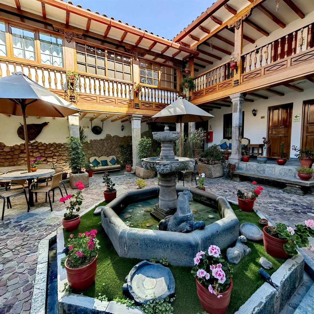 It is located within the Historic Center of Cusco, just 5 minutes walk from the Plaza de Armas, and near the traditional neighborhood of San Blas, on Choquechaca Street. The hotel cover is of imperial Inca manufacturing, one of the three that exists in Cusco, being one of the most beautiful and classic of the imperial Inca era.